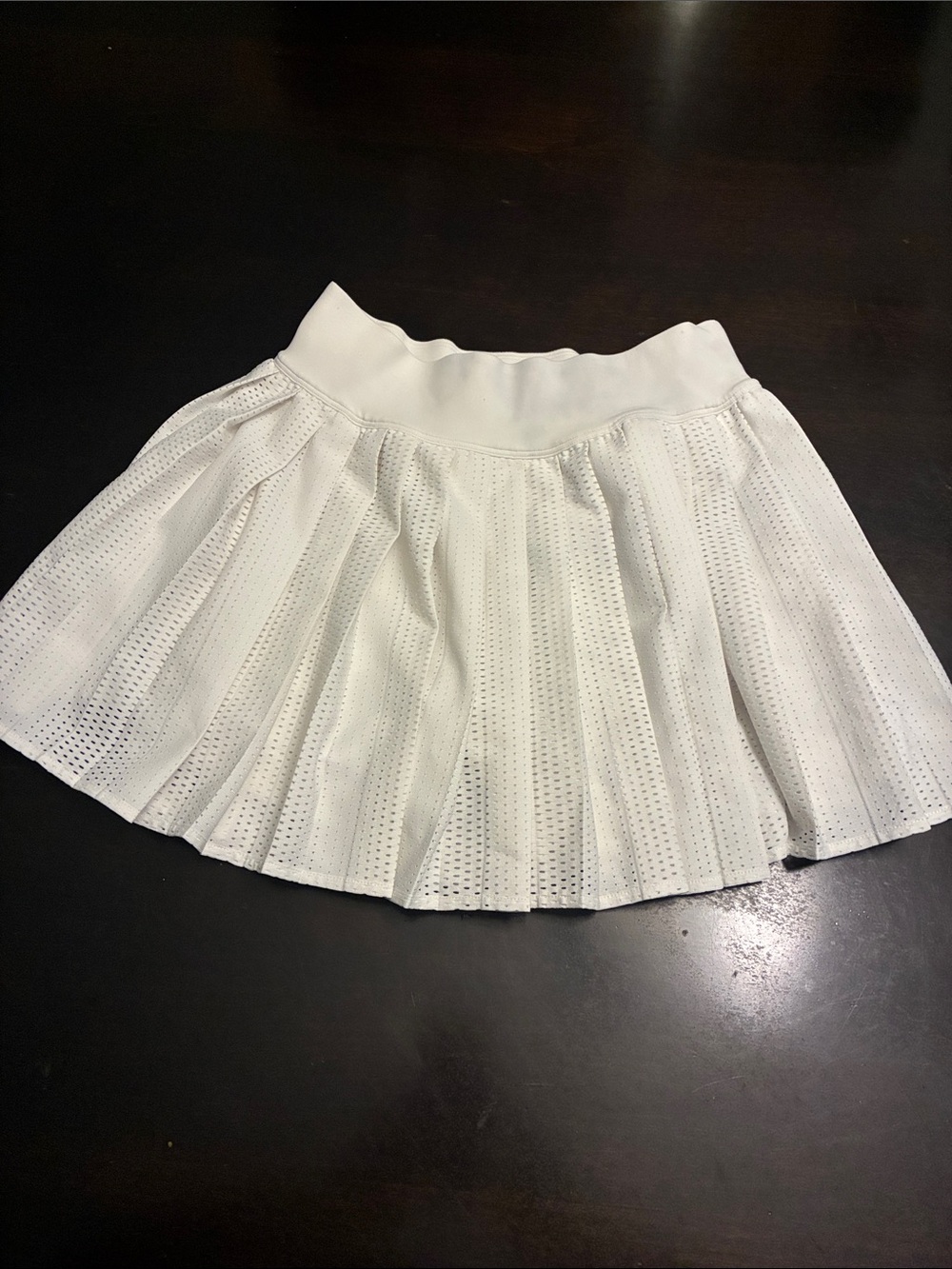 lululemon athletica White Pleated Mesh Skirt